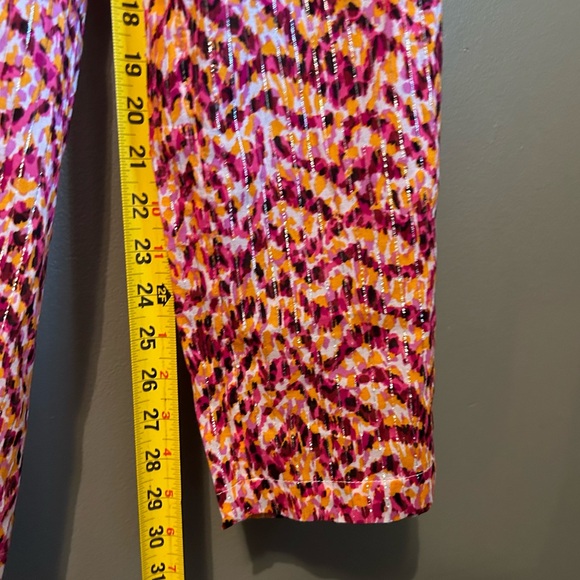 NWT Bar III 3X Womens Orange Pink Wide Leg High Rise Tiger Tracks Lounge Pants! - Picture 14 of 16
